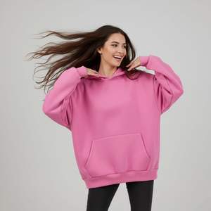 Novedad 2026 Sudadera con Capucha Extra Grande para Mujer, Elegante, Color Rosa Invierno, Felpa Suave de Primera Calidad, Exportación al por Mayor - Product Image 3