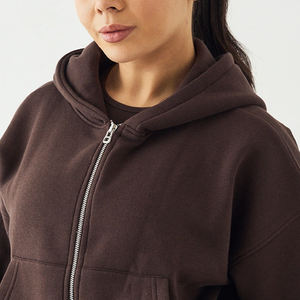 Sweat à capuche pour femme en matière douce pour les commandes en gros, avec capuche réglable, manches longues et logo personnalisable, idéal pour l'hiver, prix avantageux 2026 - Product Image 2
