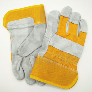 Guantes de cuero resistentes al calor con logotipo personalizado, guantes de seguridad para soldar con grandes descuentos a granel para trabajos industriales - Product Image 1