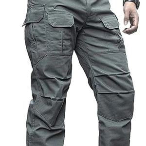 Pantalon cargo utilitaire décontracté pour homme, de qualité supérieure, coupe ample, vert, avec finition brossée, pantalon cargo pour homme - Product Image 2