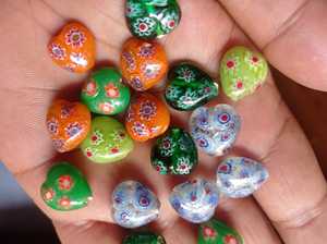 Custom Made Millefiori Flower Glass <b>Beads</b> in <b>Assorted</b> Colors Sizes and Pattens Ideal of Resale by <b>Bead</b> Stores. - Product Image 2