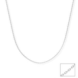 NOVAMART Fine 18-Inch <b>Silver</b> Celeste Link <b>Chain</b> Necklace with 18K Gold Plating <b>Box</b> Style Religious Trendy for Wedding or Gift Wh - Product Image 5