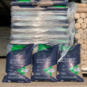 Pellets de madera de alta calidad en bolsas de 15kg para calefacción/Pellets de madera de combustible de biomasa ENplus A1/Pellets de madera de Europa DIN PLUS - Product Image 1