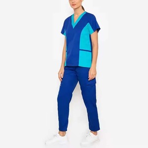 Uniforme d'infirmière imprimé décontracté Chirurgical O Neck Scrubs T-shirt à manches courtes Tops Uniformes chirurgicaux Femme Vêtements Taux de gros OEM - Product Image 2