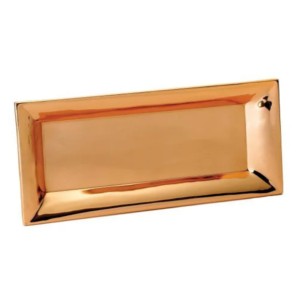 Plateau de service rectangulaire gravé en cuivre à bas prix plateau de service en métal de la plus haute qualité fabriqué en Inde - Product Image 5