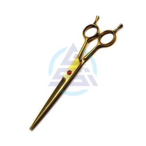 Tijeras Profesionales para Mascotas de 7 Pulgadas, Tijeras de Peluquería, Tijeras para Cortar el Pelo, Estilo Dorado de Salón, Logotipo Personalizado - Product Image 1