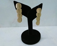 Boucles d'oreilles pendantes en laiton doré antique, finition mate, bijoux fantaisie pour soirées élégantes et cadeaux