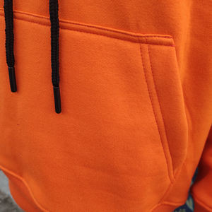 เสื้อกันหนาวมีฮู้ดสำหรับผู้ชายผ้าคอตตอน100% 4500 PLUS GSM พิมพ์ลายซิลิโคนมันวาวระบายอากาศได้ดีขนแกะสีพื้น - Product Image 6