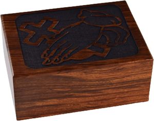 Boîte d'urne en bois de palissandre fabriquée à la main urne funéraire gravée à la main pour cendres humaines grandes urnes funéraires adultes (11x6x5) - Product Image 5