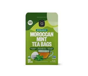 Té Verde Orgánico de Menta Marroquí FGO, 100 Unidades, Bolsitas de Té Ecológicas, Bolsa Reutilizable - Product Image 1