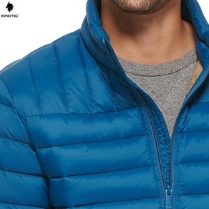 แจ็กเก็ตปลาปักเป้ายาวฤดูหนาวสำหรับผู้ชายดีไซน์ล่าสุดปกตั้งผ้าฝ้ายอุ่นมีซิปปิด - Product Image 6