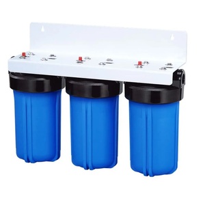 3 giai đoạn <span class=keywords><strong>10</strong></span> inch lớn màu xanh của nhãn hiệu tankless lọc nước với khung nhựa và bìa cho toàn bộ ngôi nhà khách sạn xe sử dụng - Product Image 1