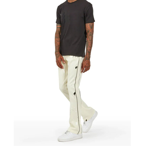Dernier modèle de pantalon de survêtement évasé fabriqué au Pakistan Vente en gros Pantalon de survêtement évasé personnalisé délavé à l'acide - Product Image 3