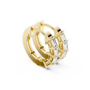 Moda de moda minimalista Pin Oval diseñador único circón 925 pendiente de plata esterlina joyería fina pendientes de aro conjunto para niñas - Product Image 4