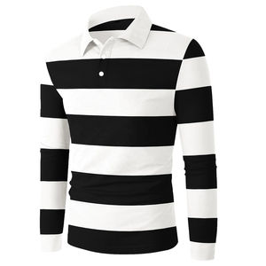 Polo de manga larga de algodón de lujo, Polo de cuello bordado personalizado para hombre, transpirable, de buena calidad al mejor precio - Product Image 6