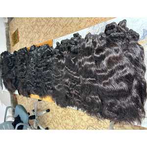 Extensions de cheveux vierges ondulés indiens à cuticule alignée naturelle 100% Faisceaux de cheveux bruts non transformés à donneur unique Extensions de cheveux humains - Product Image 1