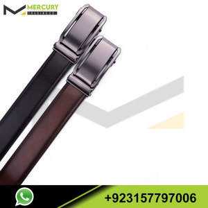 เข็มขัดหนังสำหรับผู้ชายชุดเดรสเข็มขัดอัตโนมัติสำหรับผู้ชายอุปกรณ์เสื้อผ้าปรับแต่งได้ - Product Image 2