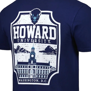 Howard University T-shirt unisexe en coton tricoté de qualité supérieure personnalisé HBCU Apparel Front Silk Screen Printed Logo Formal Style Graphic - Product Image 5