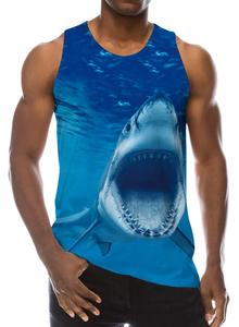 100 Percent Cotton Tank Top For <b>Men</b> 3D Print Sleeveless T Shirt Breathable Fabric Ideal For Gym Training Workout And Casual Wear - Product Image 4