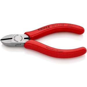 KNIPEX <b>Polished</b> Head Side Cutters 110 mm Length <b>Plastic</b> Coated Maximum 1.2 mm - Product Image 1