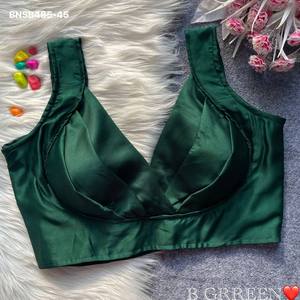 Blusa de Satén Malai Lisa de Diseñador, Moda Femenina, Fabricante de Surat, a Precio Económico, Compra en Línea en India - Product Image 3