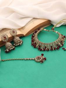 Conjunto de collares gargantilla de belleza adornada tradicional - Product Image 2