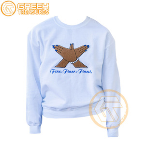 Sweat-shirt en molleton de coton respirant pour femmes, brodé sur mesure, Zeta Phi Beta, vente en gros - Product Image 3