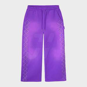 Professionnel sur mesure léger de haute qualité hommes strass pantalon bas prix OEM Service taille moyenne motif droit pour - Product Image 3