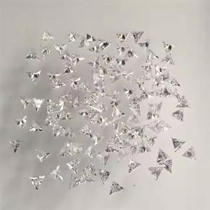 Forme de Triangle blanc diamant en vrac naturel incolore trillion coupe diamant pierre en vrac pour la fabrication de bijoux diamant pierre précieuse en vrac - Product Image 3