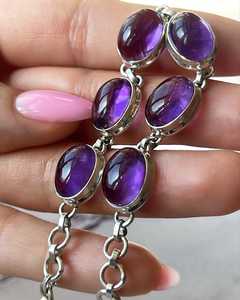 เครื่องประดับคริสตัลชุบเงินอเมทิสต์ธรรมชาติที่ทันสมัย - Product Image 3