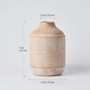 Vases en bois de qualité supérieure pour la décoration intérieure moderne Vases en bois fabriqués à la main de vente chaude pour Vases en bois naturel d'intérieur pour le salon - Product Image 1
