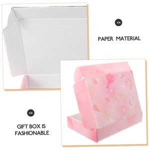 TH CBB-583 Matériaux recyclés écologiques Impression personnalisée Impression quadricolore Fermeture magnétique Carton rigide rose marbré - Product Image 5