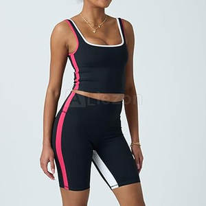 Two Piece <b>Women</b> Yoga Top And <b>Shorts</b> <b>Set</b> Sportswear <b>Women</b> Yoga Top And <b>Shorts</b> <b>Set</b> <b>For</b> Gym Running - Product Image 2