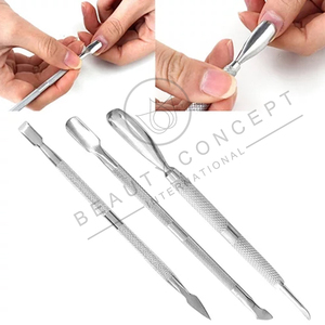 3 uds empujador de cutículas de uñas de alta calidad de doble extremo al por mayor mejor vendedor empujador de cutículas respetuoso con el medio ambiente empujador de cutículas personalizado - Product Image 2