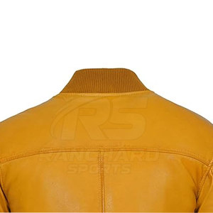 Chaqueta Bomber de Cuero Premium, Clásica, Cómoda, Moderna, Informal, Suave y a la Moda para el Día a Día - Product Image 6