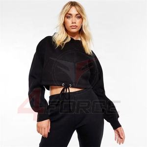 OEM Sweat à capuche de haute qualité 100% coton pour femmes, surdimensionné, épaules tombantes, cordon de serrage, vêtements de rue avec col à capuche - Product Image 1