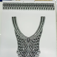 Patchs brodés de qualité supérieure à coudre sur le col, décoration vestimentaire personnalisable, style ethnique western, en tissu à sequins et dentelle couleur miel