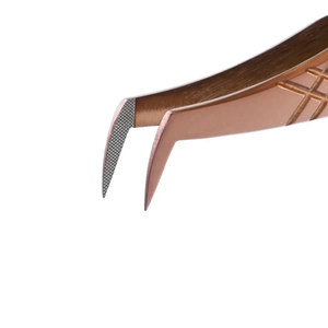 แหนบต่อขนตาเคลือบผงสีตามสั่งด้ามเพชรแบบญี่ปุ่น90 45องศาอุปกรณ์ต่อขนตา - Product Image 3