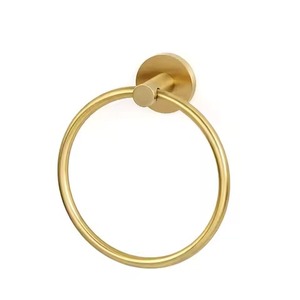 Gold Plated Wall Mounted <b>Towel</b> Ring, Iron Handmade <b>Towel</b> Holder <b>for</b> <b>Bathroom</b> and Kitchen - Product Image 1