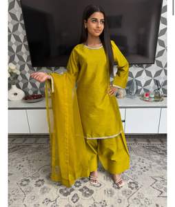 Nuevo diseño paquistaní Salwar Kameez vestidos de césped para mujeres bordado personalizado Shalwar Kameez vestido de ropa informal - Product Image 2