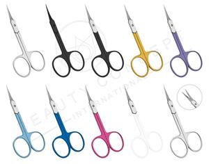 Ciseaux à cuticules en acier inoxydable pour droitiers, micro-dents unilatérales, extra-affûtés, légèrement courbés, outils de beauté durables - Product Image 3