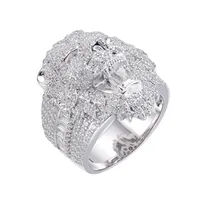 Bague pour homme en argent sterling fait main, tête de lion, moissanite 3,25 carats, best-seller de la joaillerie fine
