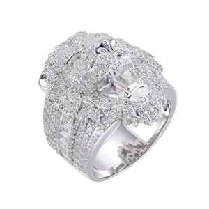 Bague pour homme en argent sterling fait main, tête de lion, moissanite 3,25 carats, best-seller de la joaillerie fine - Product Image 5