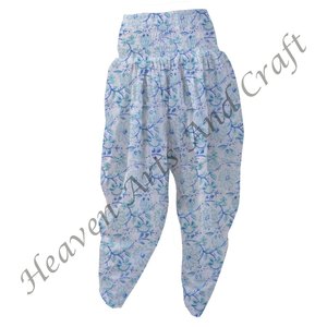 Pantalon de nuit respirant à imprimé floral en coton avec fermeture à cordon pour toutes les saisons - Product Image 2