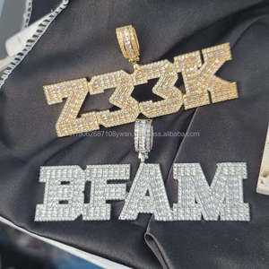 BFAM 925 colgante de plata con brillantes VVS Lab Grown Diamonds Bling Hip Hop estilo declaración joyería para regalo - Product Image 1