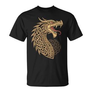 T-Shirt Premium Viking Ouroboros Jrmungandr Knotwork Dragon - Abbigliamento Promozionale - Product Image 1