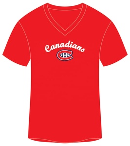 T-shirt col en V à manches courtes unisexe en polyester/coton - Product Image 2