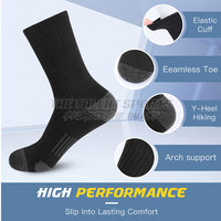 Chaussettes de sport montantes unisexes d'hiver de haute qualité en mélange de coton respirant, personnalisables, absorbant la transpiration, pour activités de plein air, gym et course à pied