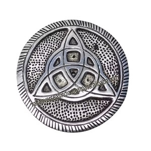 ที่ใส่ธูปโลหะและที่ดักเถ้าแบบ triquetra เหมาะสำหรับการทำสมาธิโยคะและการตกแต่งทางจิตวิญญาณที่บ้านสำนักงาน - Product Image 3