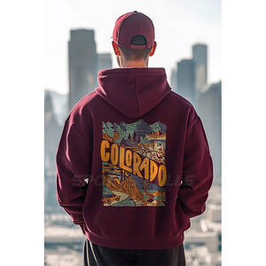 เสื้อฮู้ดโอเวอร์ไซส์สำหรับผู้ชาย, เสื้อมีฮู้ดโอเวอร์ไซส์ทรงหลวมลำลองสไตล์เรียบง่าย - Product Image 3